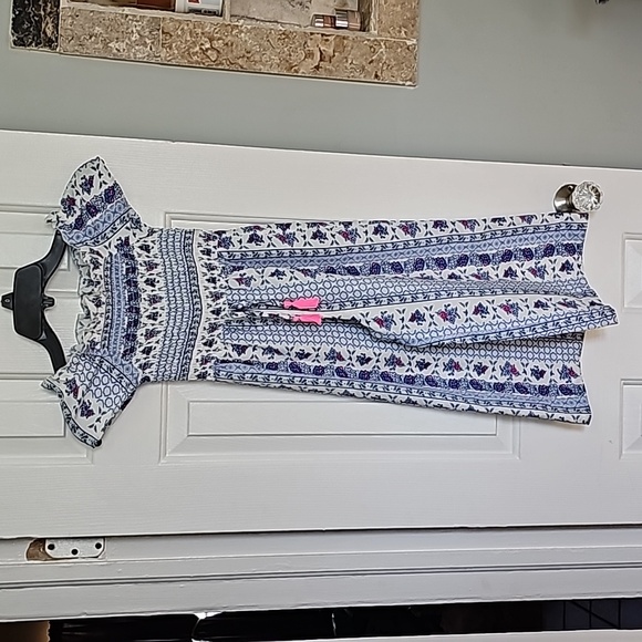 Blue and White Jumpsuit - Picture 1 of 9